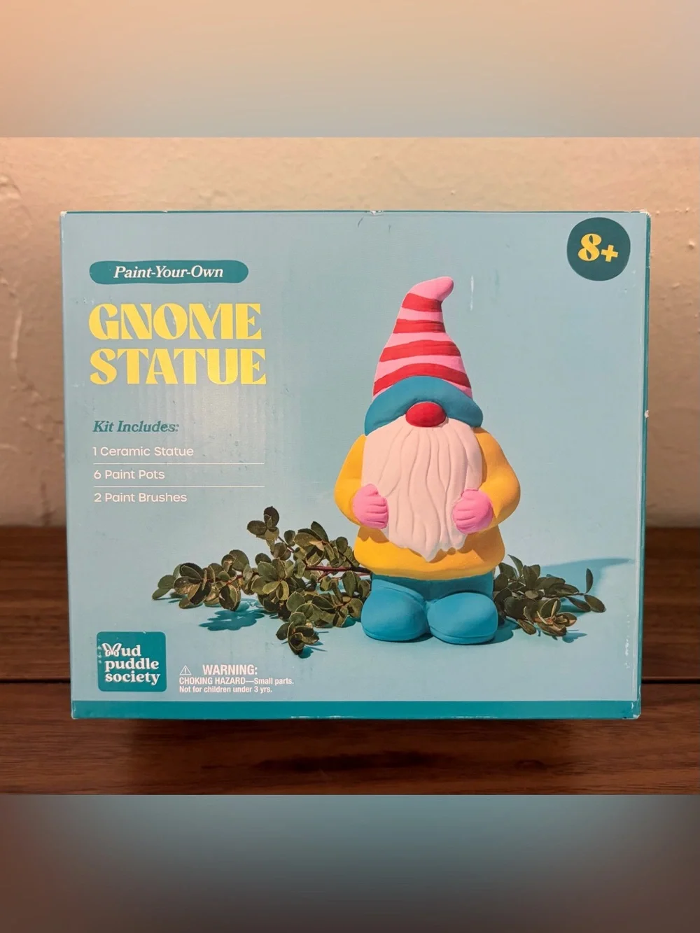Mud Puddle Society Paint Your Own Ceramic Gnome Statue Craft Kit Ages 8+